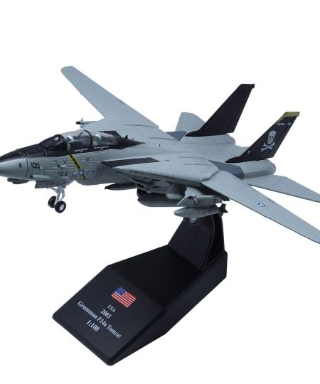 1/100 F-14 Tomcat Skeleton Fighter Plane Model Diecast Military Airplane Model