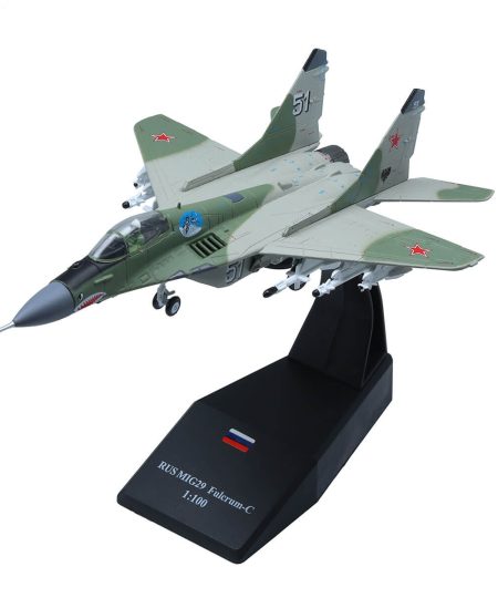 1:100 MiG-29 Fighter Attack Metal Plane Model Military Airplane Model