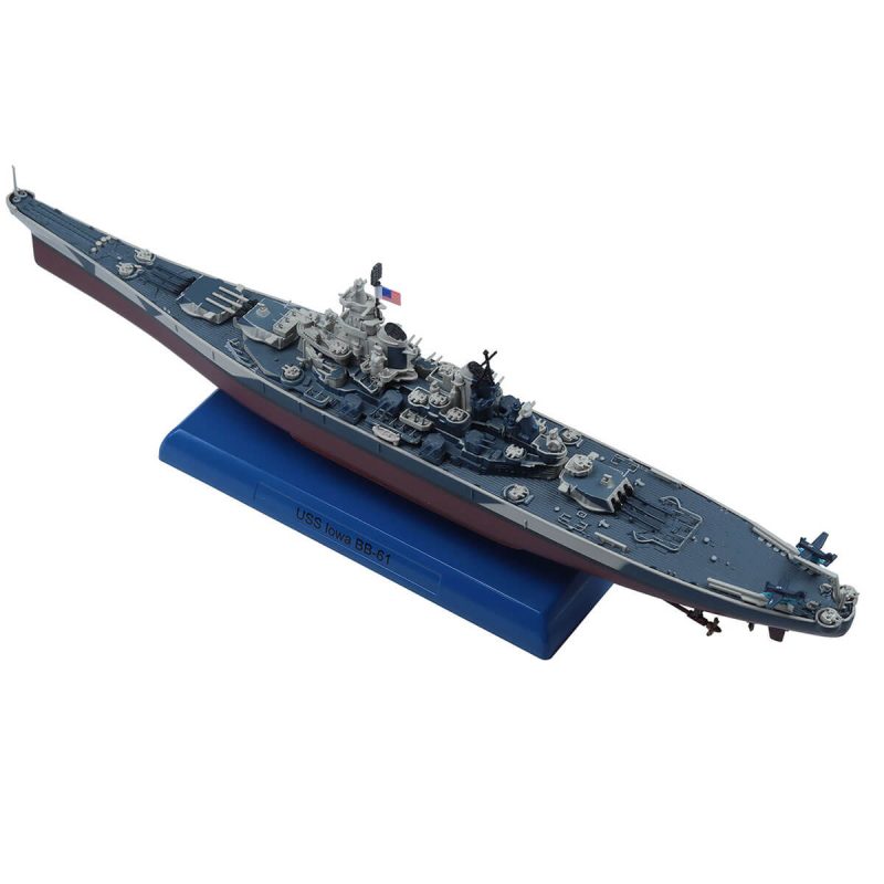 1:1000 Iowa Class BB-61 Battleship Model Diecast Warship Pre-Built ...
