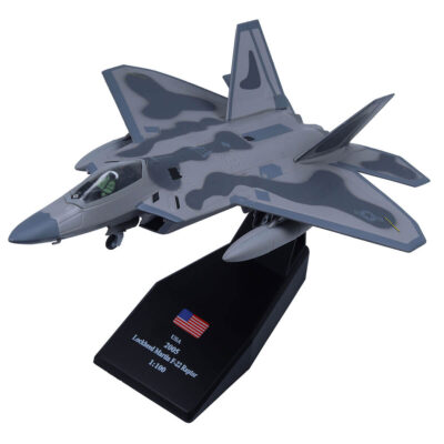 1/100 F-22 Raptor Fighter Attack Airplane Model Military Aircraft Diecast Models Camo