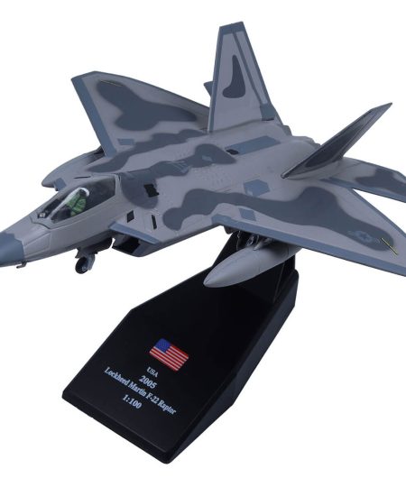 1/100 F-22 Raptor Fighter Attack Airplane Model Military Aircraft Diecast Models Camo