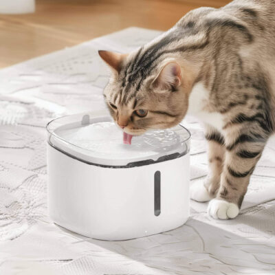 UdnorBay Automatic Cat & Dog Water Fountain with Wireless-Pump 68oz 2L