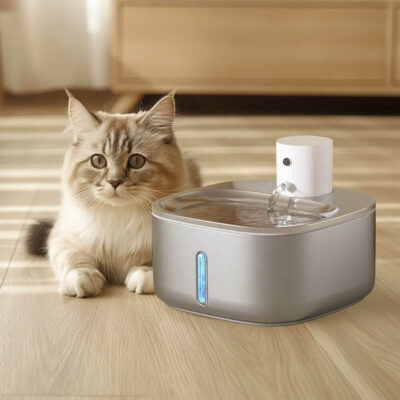 UdnorBay Automatic Cat Waterer Fountain Battery Operated Wireless Pet Water Fountain 108oz/3.2L