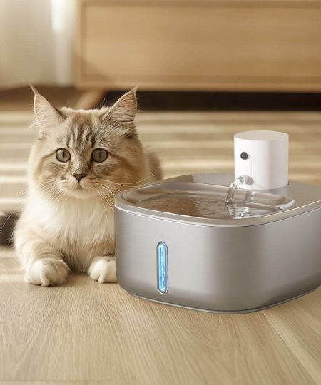 UdnorBay Automatic Cat Waterer Fountain Battery Operated Wireless Pet Water Fountain 108oz/3.2L