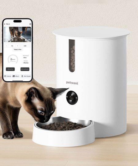 Automatic Cat Feeder with Camera 1080P HD Video Night Vision 2-Way Audio 5G WiFi Pet Feeder